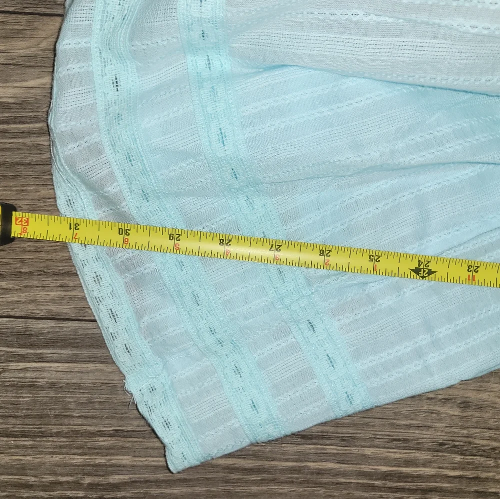 MELISSA ODABASH Size M Light Blue Ruffle Sleeve Dress Sleepwear New